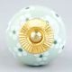 Sage Green Tiny Flower Ceramic Drawer Knob Online