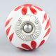 Cream With   Red Flower Knob