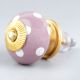 Purple Dotted Small Ceramic Knobs Online