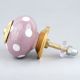 Purple Dotted Small Ceramic Knobs Online