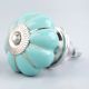 Turquoise Golden Line Medium Ceramic Melon Knob Online