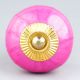 Solid Dark Neon Pink Ceramic Drawer Knob
