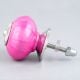 Solid Dark Neon Pink Ceramic Drawer Knob