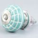 Sea Green Spider Net Etched  Ceramic Drawer Knobs