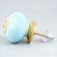 Turquoise Floral Knob