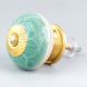Olive Green Flower Dresser Knob