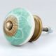 Olive Green Flower Dresser Knob