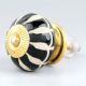 Black Floral Ceramic Cabinet Knob