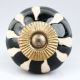 Black Floral Ceramic Cabinet Knob