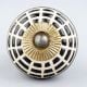 Black Spider Net Etched Ceramic Cabinet Knobs