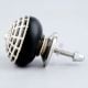 Black Spider Net Etched Ceramic Cabinet Knobs