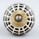 Black Spider Net Etched Ceramic Cabinet Knobs