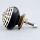 Black Spider Net Etched Ceramic Cabinet Knobs