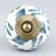 Grey Leaf Ceramic Knob (1)