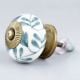 Grey Leaf Ceramic Knob (1)