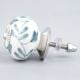 Grey Leaf Ceramic Knob (1)