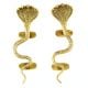 Antique Finish Cobra Design Brass Door Handle-1 Pair