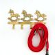 Vintage Brass Rocking Horse Wall Hook Rack | 4-Hook Decorative Key & Towel Holder