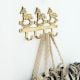 Vintage Brass Rocking Horse Wall Hook Rack | 4-Hook Decorative Key & Towel Holder