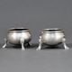 Pair of Silver Salt Cellars with Glass Liners by Edward Emes & William Barnard