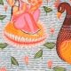 Vishnu & Lakshmi on Lotus Boat Kalighat Paper and Cloth Painting