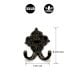 6 Pieces Antique Iron Heavy Duty Wall Hooks