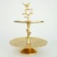 Handcrafted Aluminium Two Tier Bird Tray Decorative Jewelry & Dessert Stand