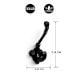 6 Pieces Black Decorative Cast Iron Coat Hooks
