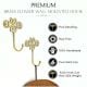 3 Pieces Single Brass Flower Wall Mounted Hook In Antique Finish