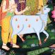 Radha Krishna Pichwai Painting with Sacred Cows