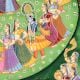 Moonlit Raas Mandala Pichwai Krishna Dance Painting