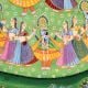 Moonlit Raas Mandala Pichwai Krishna Dance Painting