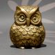 Handcrafted Brass Owl Figurine Vintage Decor