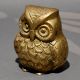 Handcrafted Brass Owl Figurine Vintage Decor