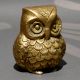 Handcrafted Brass Owl Figurine Vintage Decor