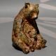 Handcrafted Vintage Brass Bear Family Sculpture