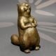Handmade Brass Standing Beaver Decorative Figurine