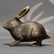 Handcrafted Brass Rabbit Sculpture Antique Finish
