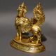 Handmade Brass Kamadhenu Statue Sacred Cow With Calf Hindu Religious Idol