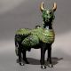 Black Patina Kamadhenu Cow Idol Handcrafted Brass