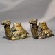 Handcrafted Vintage Brass Camel Statues Pair