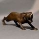 Roaring Tiger Sculpture Handcrafted Brass Decor