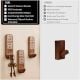 3 Pieces Wooden Handmade Brown And White Adhesive Wall Hooks