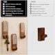 3 Pieces Brown And White Decorative Wooden Adhesive Wall Hooks