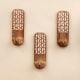 3 Pieces Handcrafted Wooden Adhesive Wall Hooks