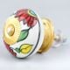 Red Flower Ceramic Knob