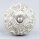 White Heart Crackle Ceramic Dresser Knob