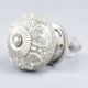 White Heart Crackle Ceramic Dresser Knob