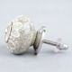 White Heart Crackle Ceramic Dresser Knob