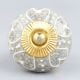White Heart Crackle Ceramic Dresser Knob